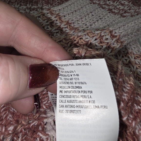 American Eagle Oversized Striped Chunky Knit Sweater Women's Small Pink Cream - Picture 8 of 10